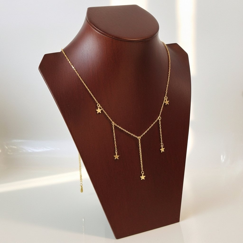 5 Drop Dangling Stars Choker