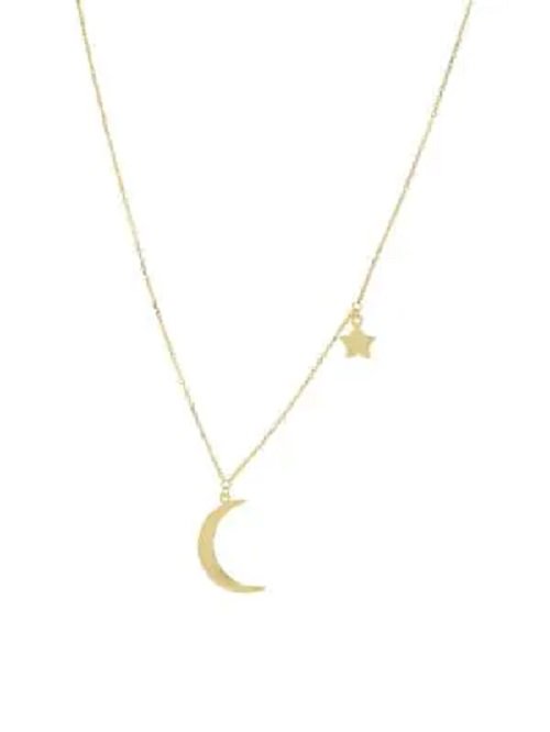 Crescent Moon & Star Pendant Necklace