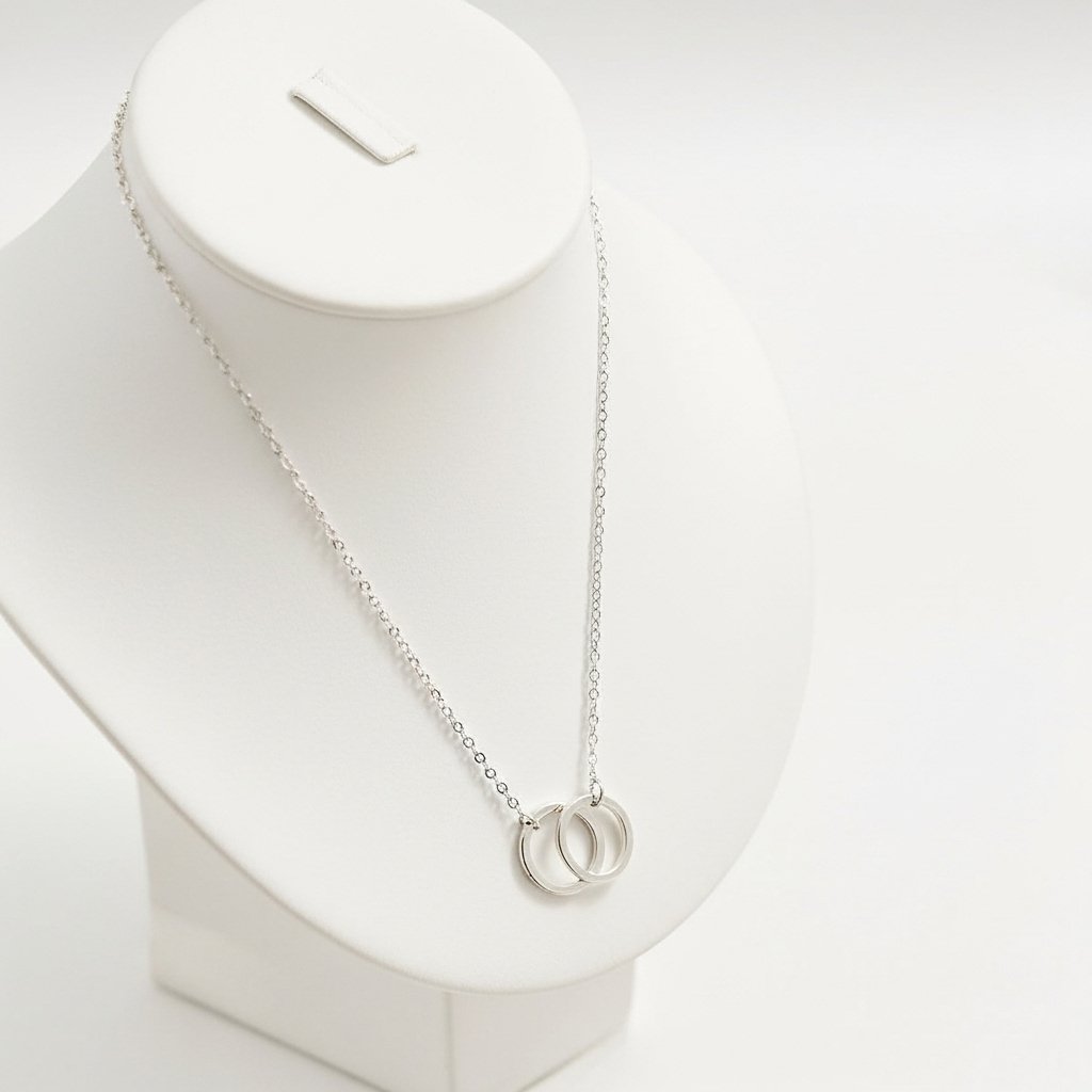 Double Intertwined Circles Necklace