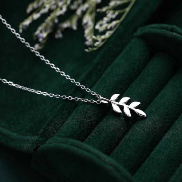 Forest Leaf Pendant Necklace