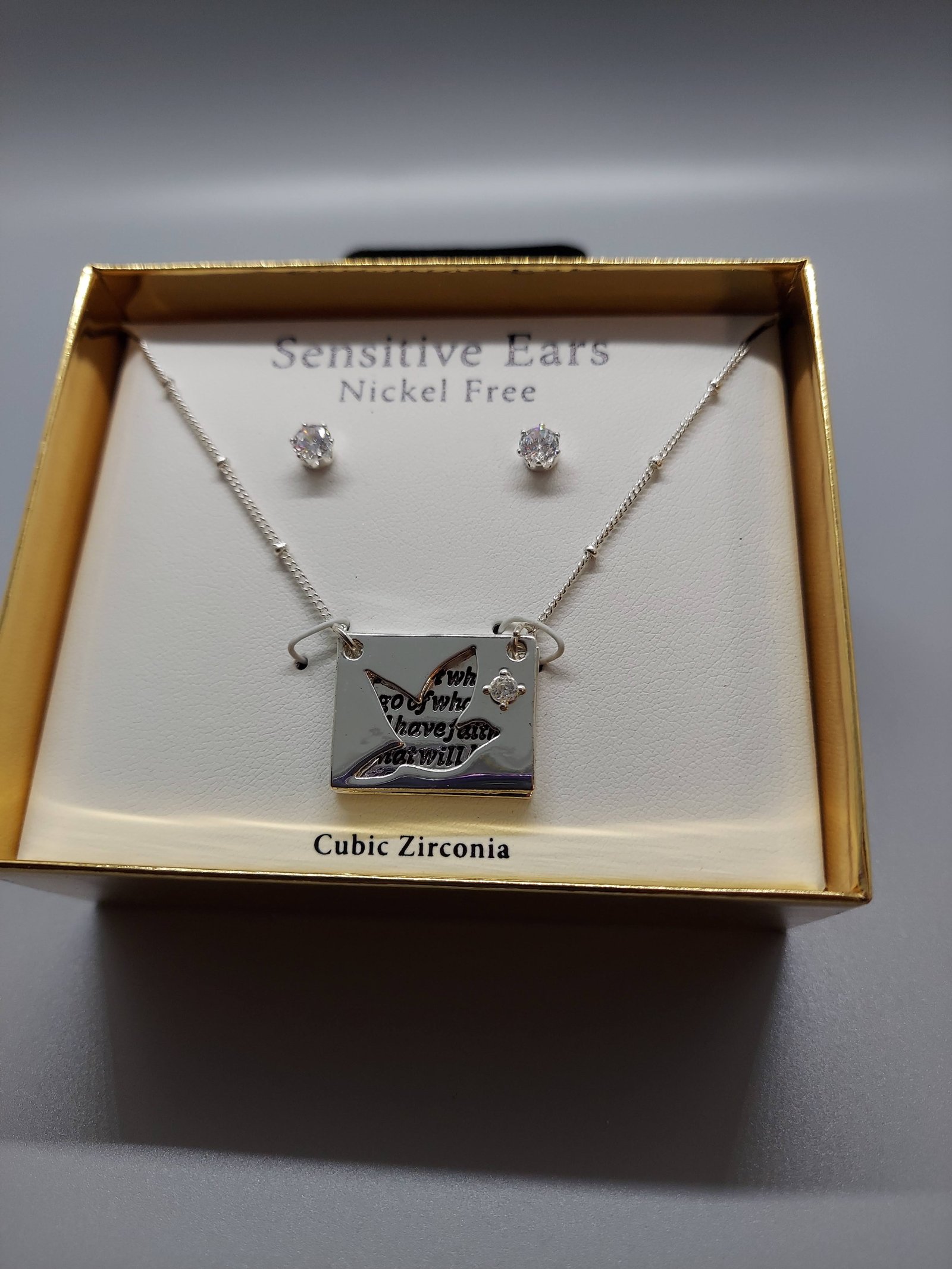 Necklace with Earrings for Sensitive Ears